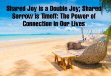 Shared Joy is a Double Joy; Shared Sorrow is Timoff: The Power of Connection in Our Lives